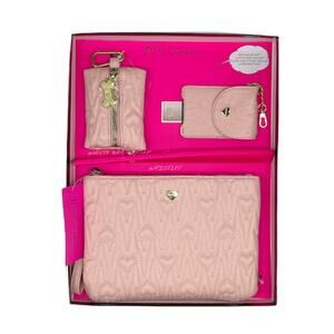 Betsey Johnson Hearts 3 Piece Matching Pet Set, Pink